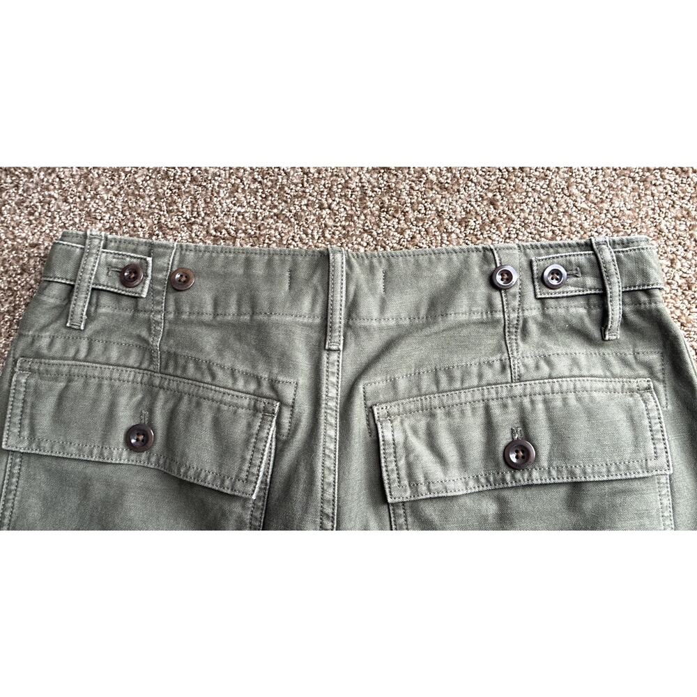 NWT Outerknown Sz 28 Olive Green Utility Military Organic Ctn Wide Leg Pockets - Picture 5 of 12
